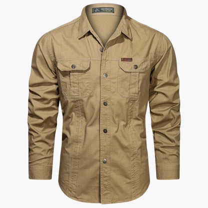 Image of Heren Utility Shirt met Lange Mouwen