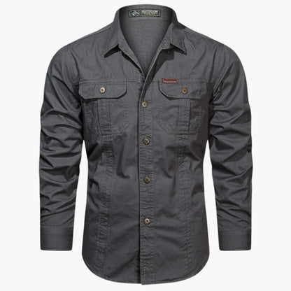 Image of Heren Utility Shirt met Lange Mouwen