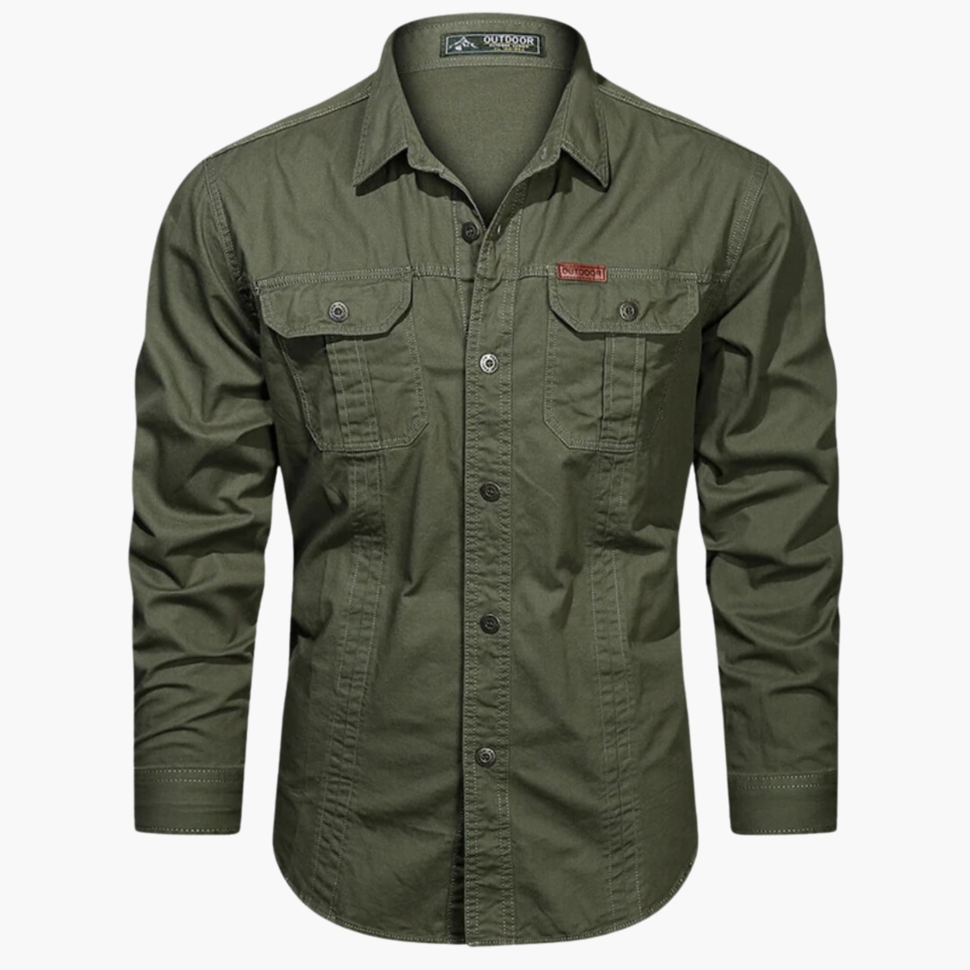 Image of Heren Utility Shirt met Lange Mouwen