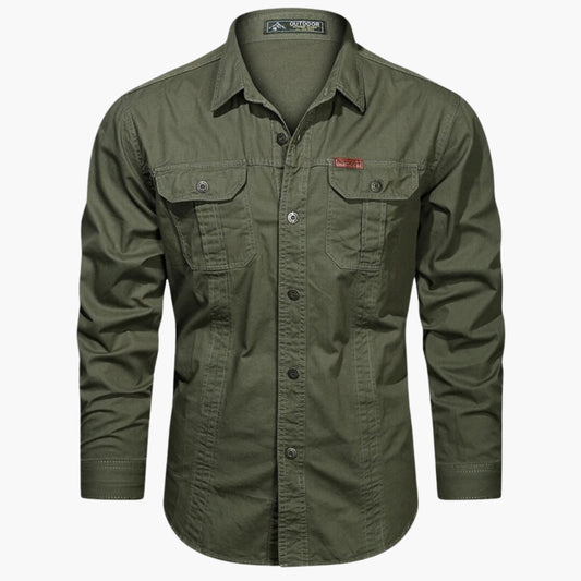Image of Heren Utility Shirt met Lange Mouwen
