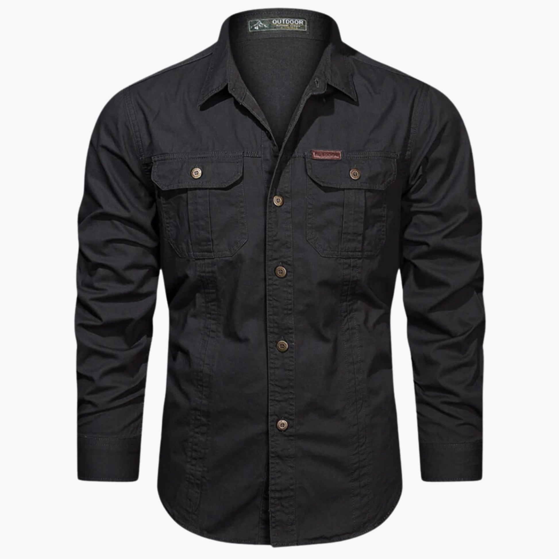 Image of Heren Utility Shirt met Lange Mouwen