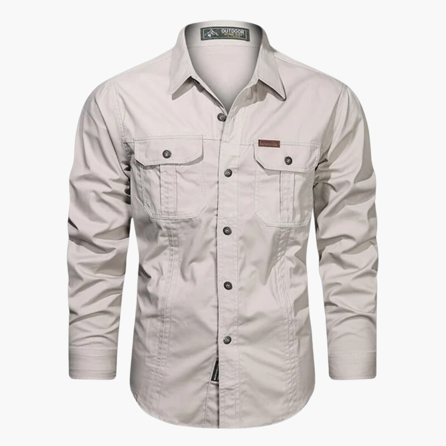 Image of Heren Utility Shirt met Lange Mouwen