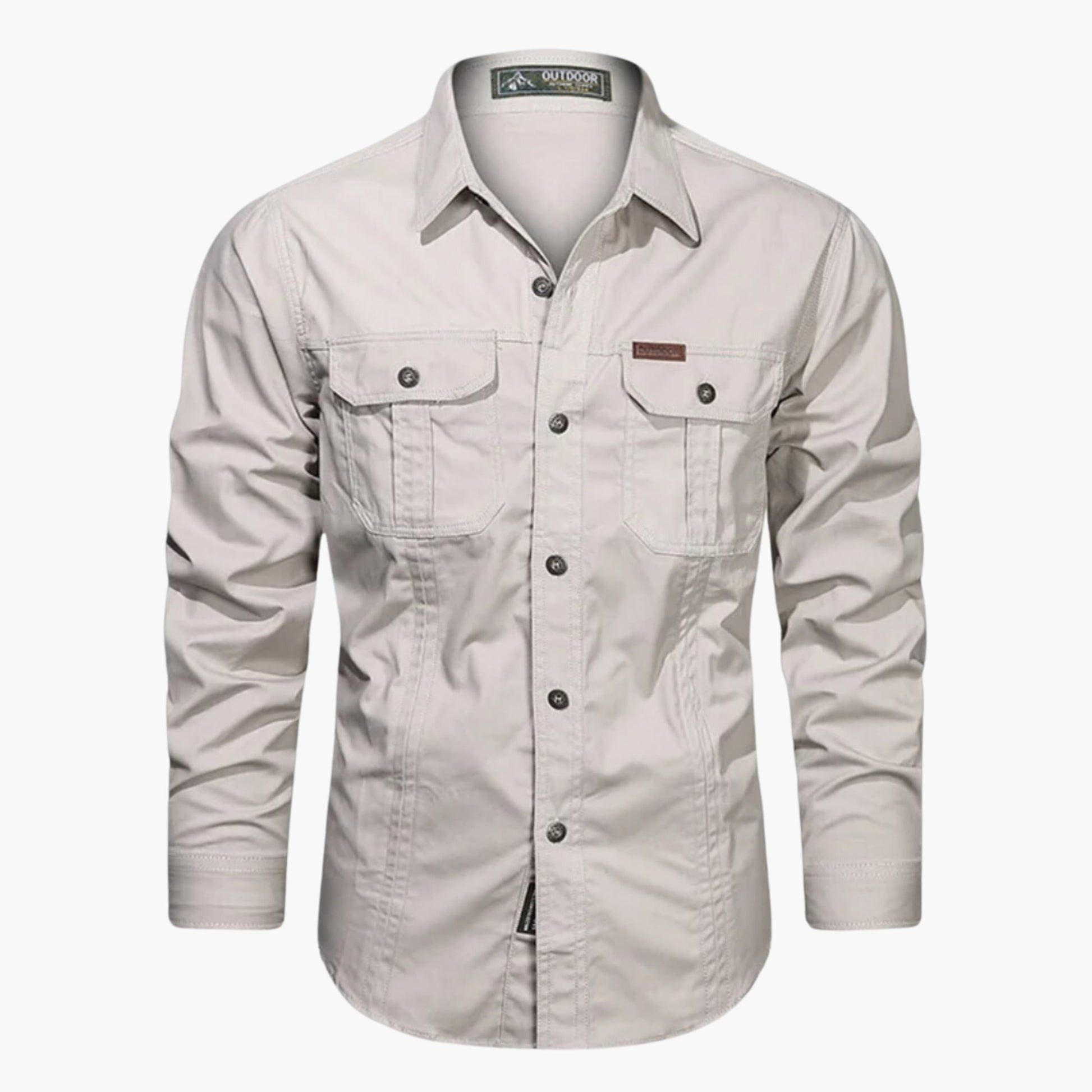 Image of Heren Utility Shirt met Lange Mouwen