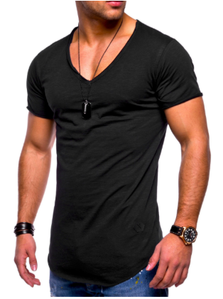 Image of Heren V-hals Slim-Fit T-shirt