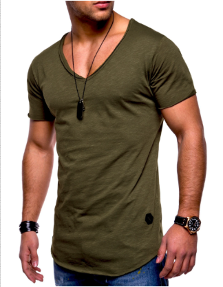 Image of Heren V-hals Slim-Fit T-shirt