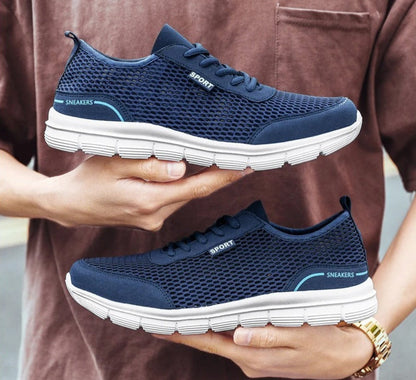 Image of Heren Veterschoenen Mesh Sneakers