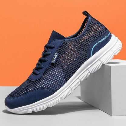 Image of Heren Veterschoenen Mesh Sneakers
