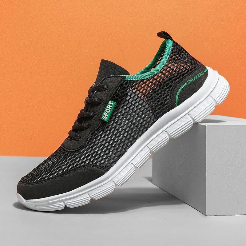 Image of Heren Veterschoenen Mesh Sneakers