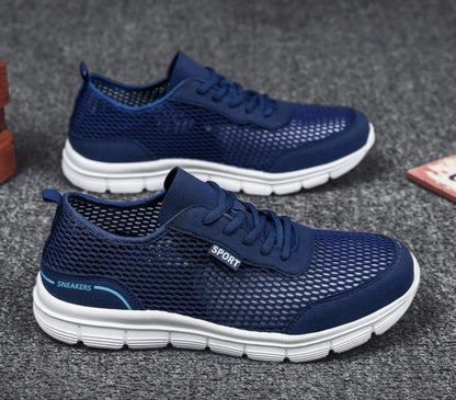 Image of Heren Veterschoenen Mesh Sneakers