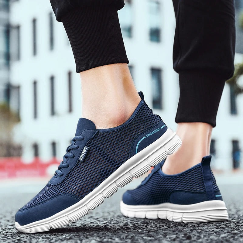 Image of Heren Veterschoenen Mesh Sneakers