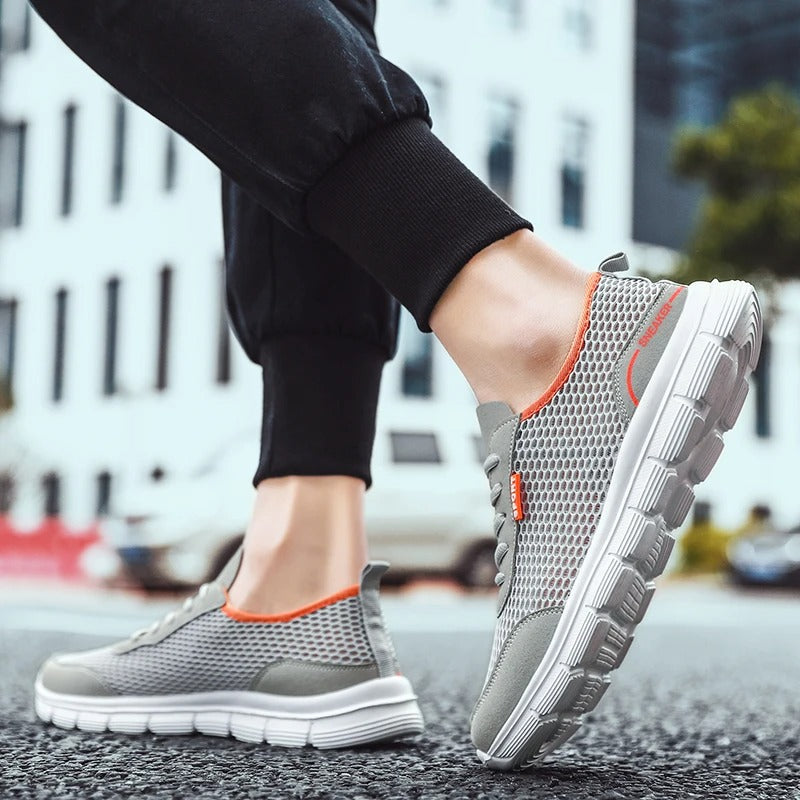 Image of Heren Veterschoenen Mesh Sneakers