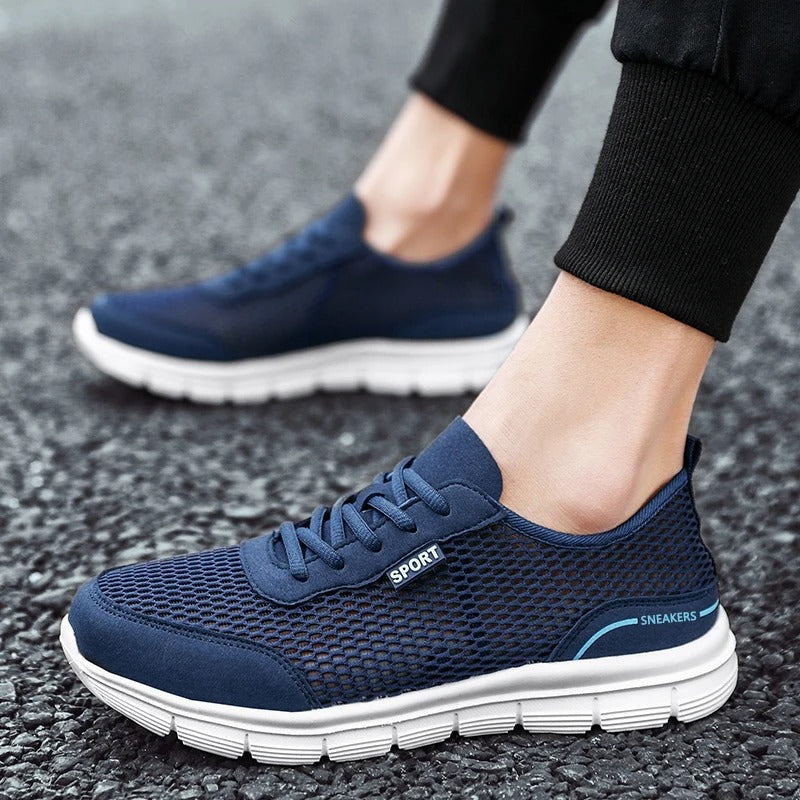 Image of Heren Veterschoenen Mesh Sneakers