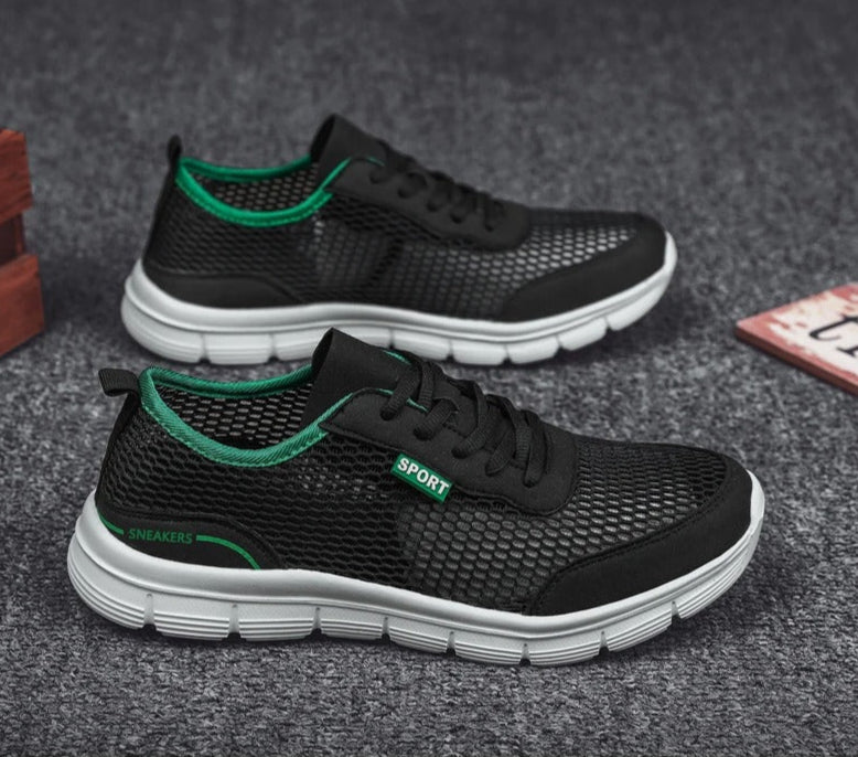 Image of Heren Veterschoenen Mesh Sneakers