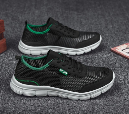 Image of Heren Veterschoenen Mesh Sneakers