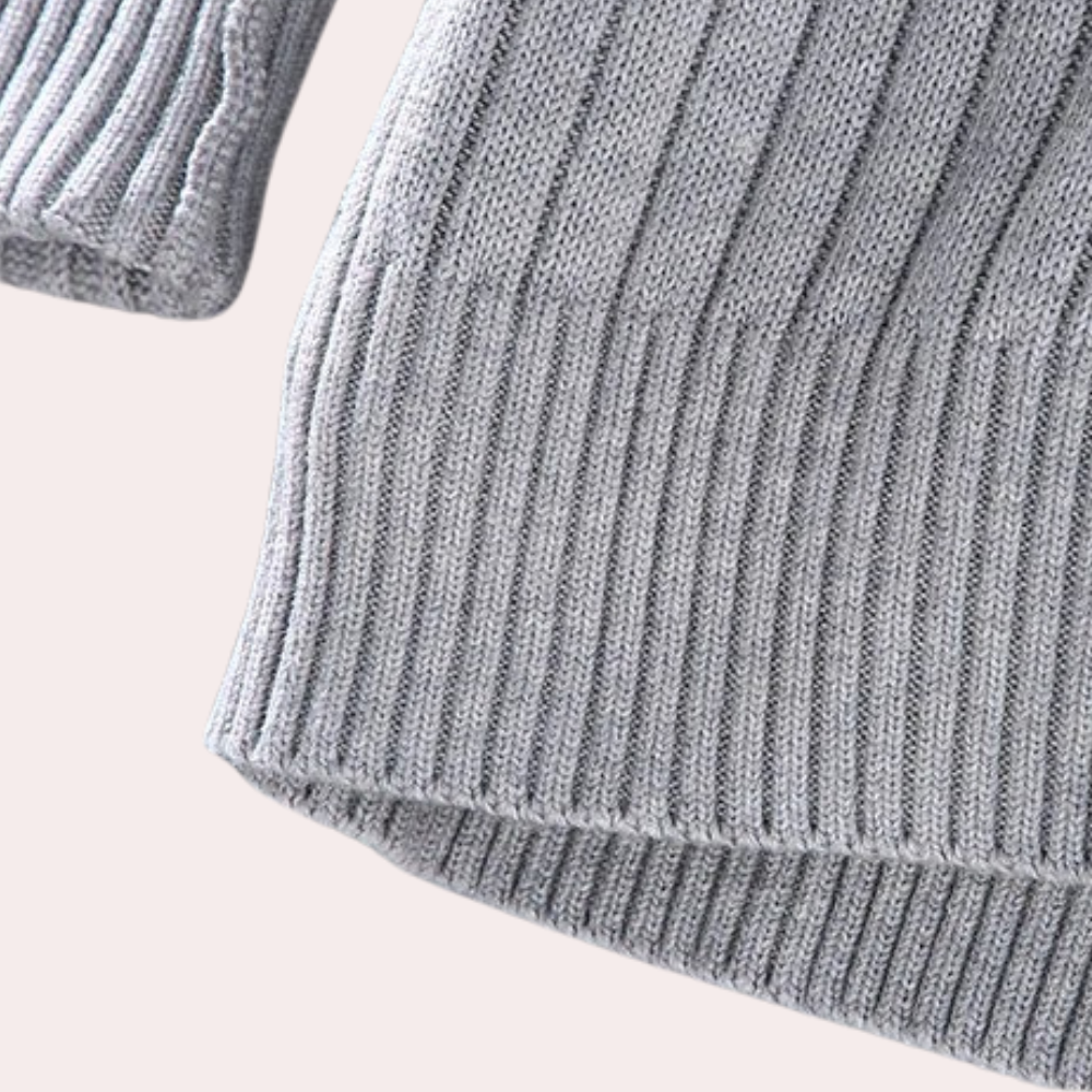 Image of Heren Zip-Up Ribgebreid Jas