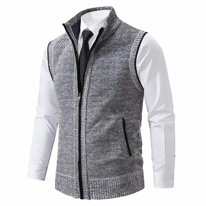 Image of Heren Zip Up Sweater Vest