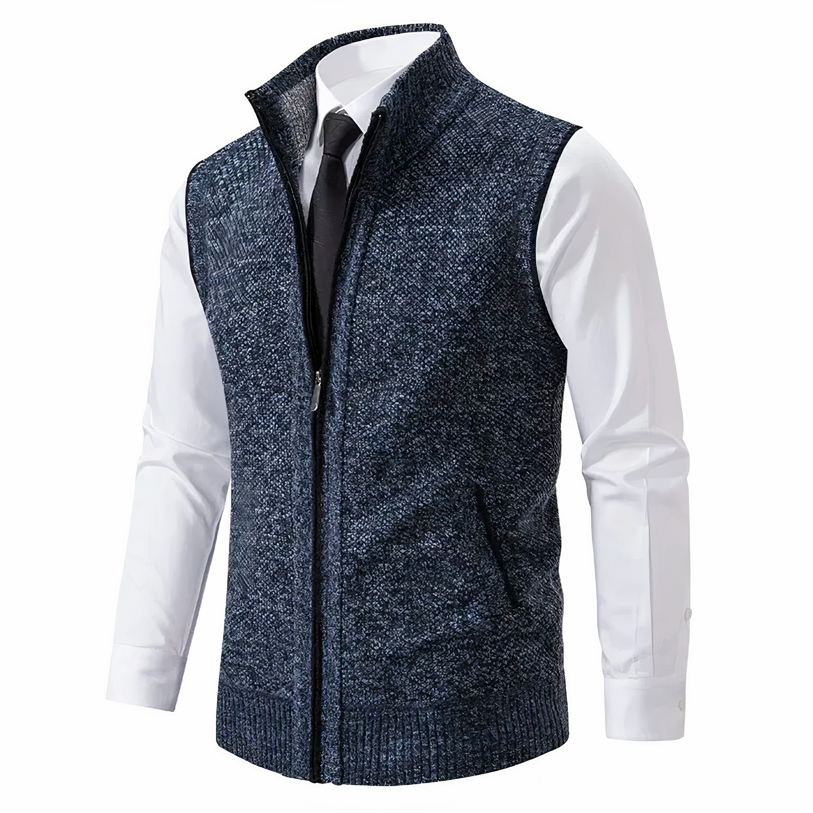 Image of Heren Zip Up Sweater Vest