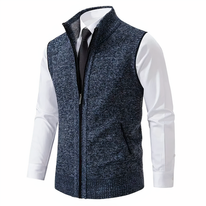 Image of Heren Zip Up Sweater Vest