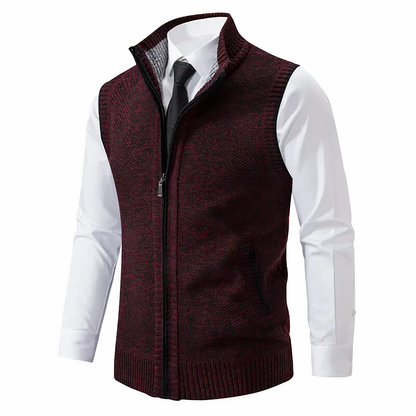 Image of Heren Zip Up Sweater Vest