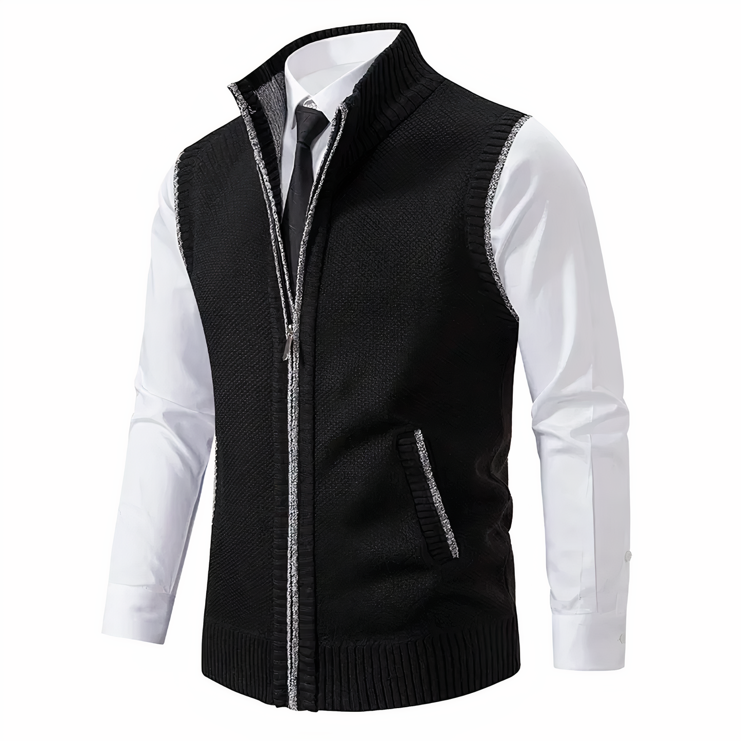 Image of Heren Zip Up Sweater Vest