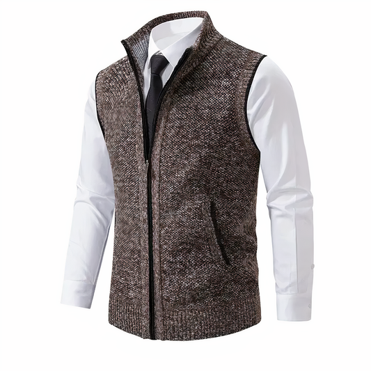 Image of Heren Zip Up Sweater Vest