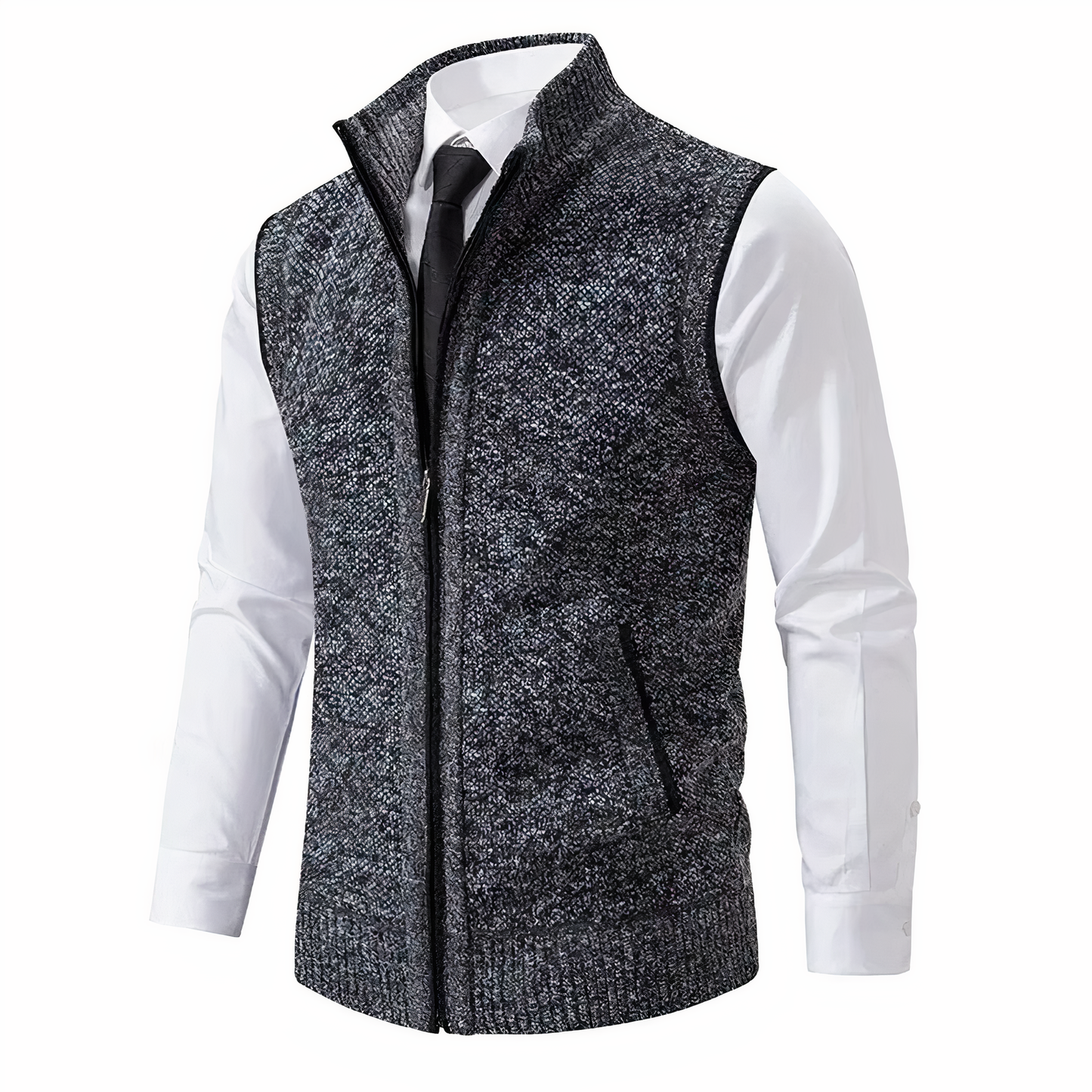 Image of Heren Zip Up Sweater Vest