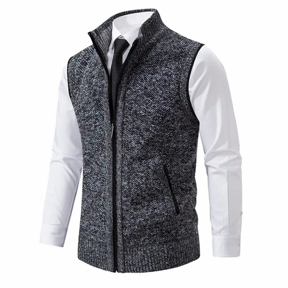 Image of Heren Zip Up Sweater Vest