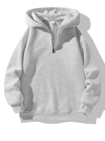 Herenhoodie met korte ritssluiting