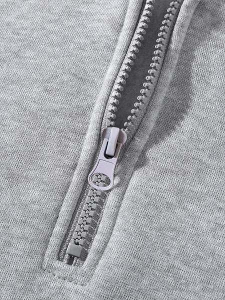 Herenhoodie met korte ritssluiting