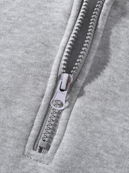Herenhoodie met korte ritssluiting