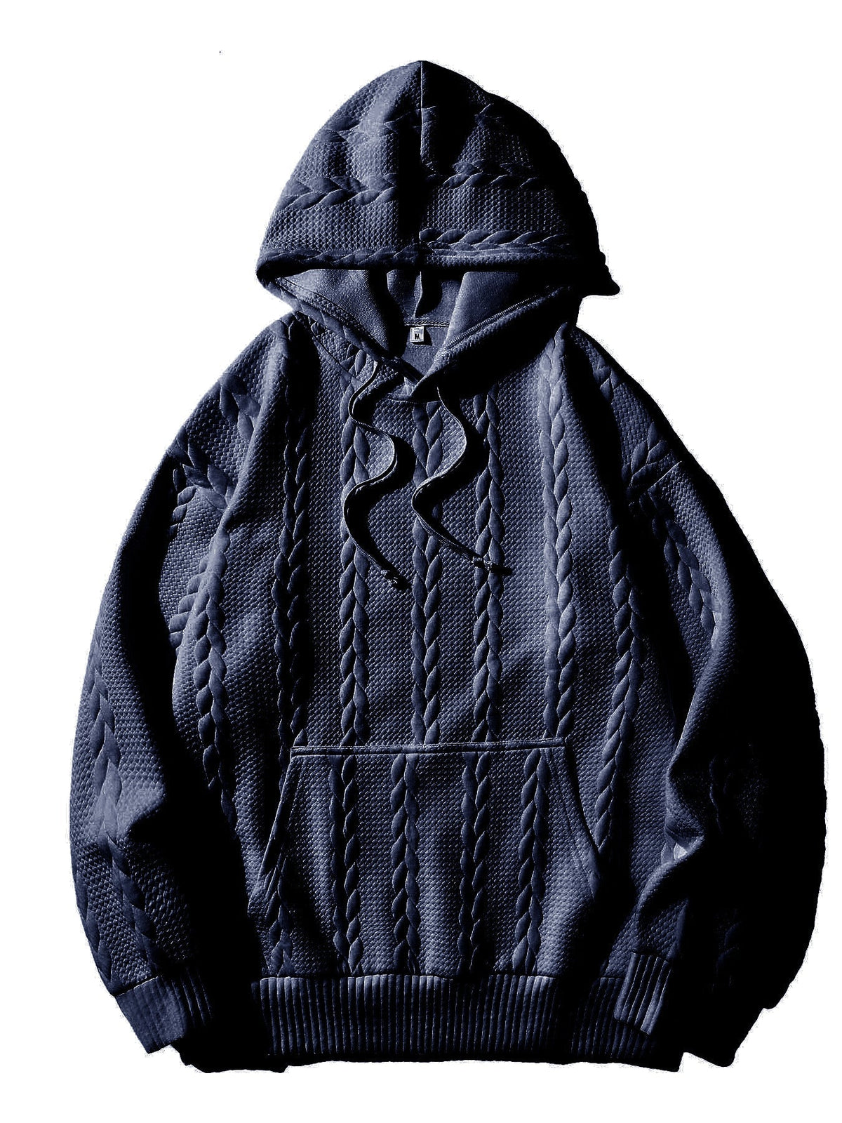 Herenhoodie met structuurpatroon