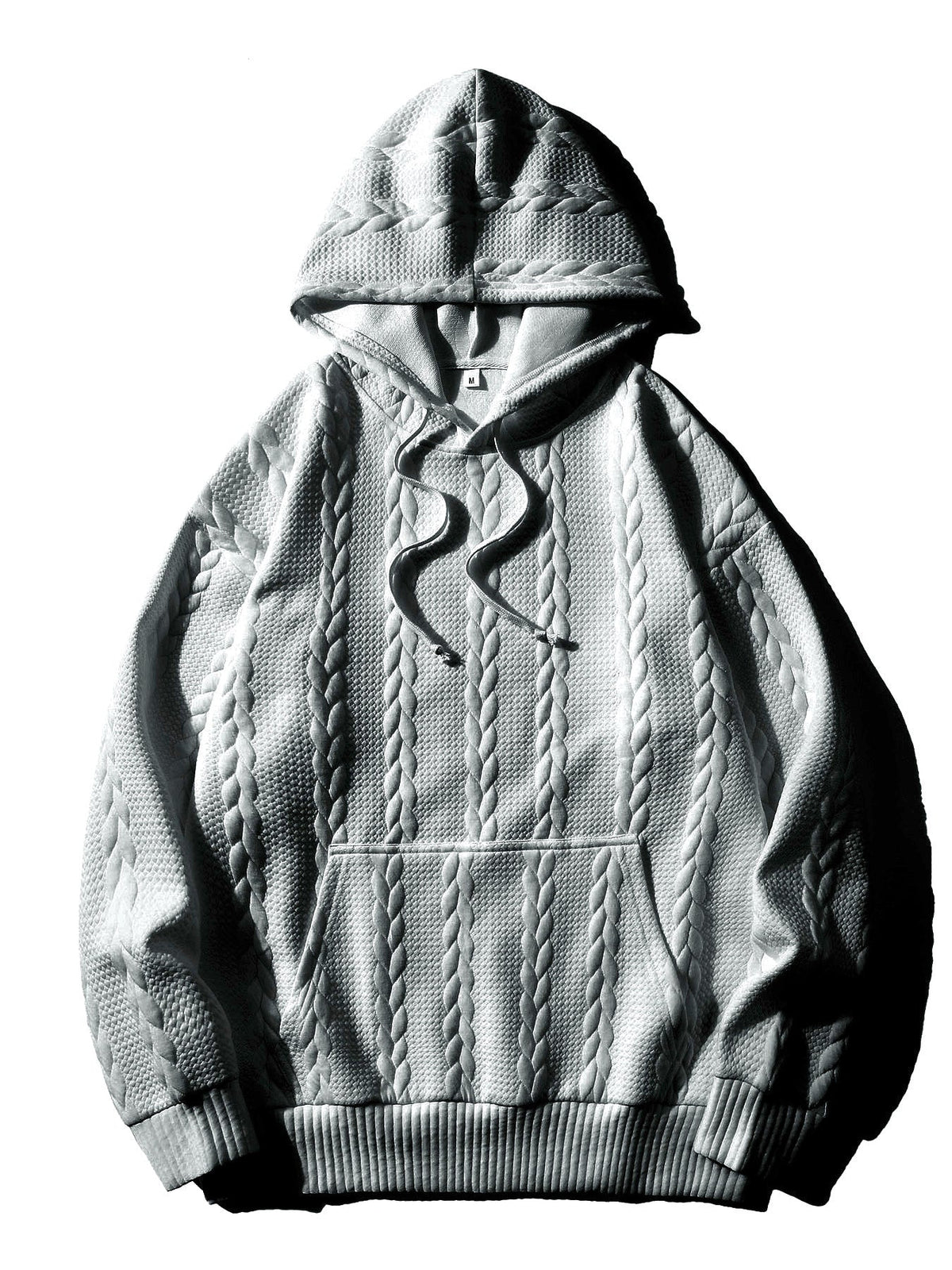 Herenhoodie met structuurpatroon