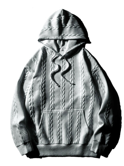 Herenhoodie met structuurpatroon