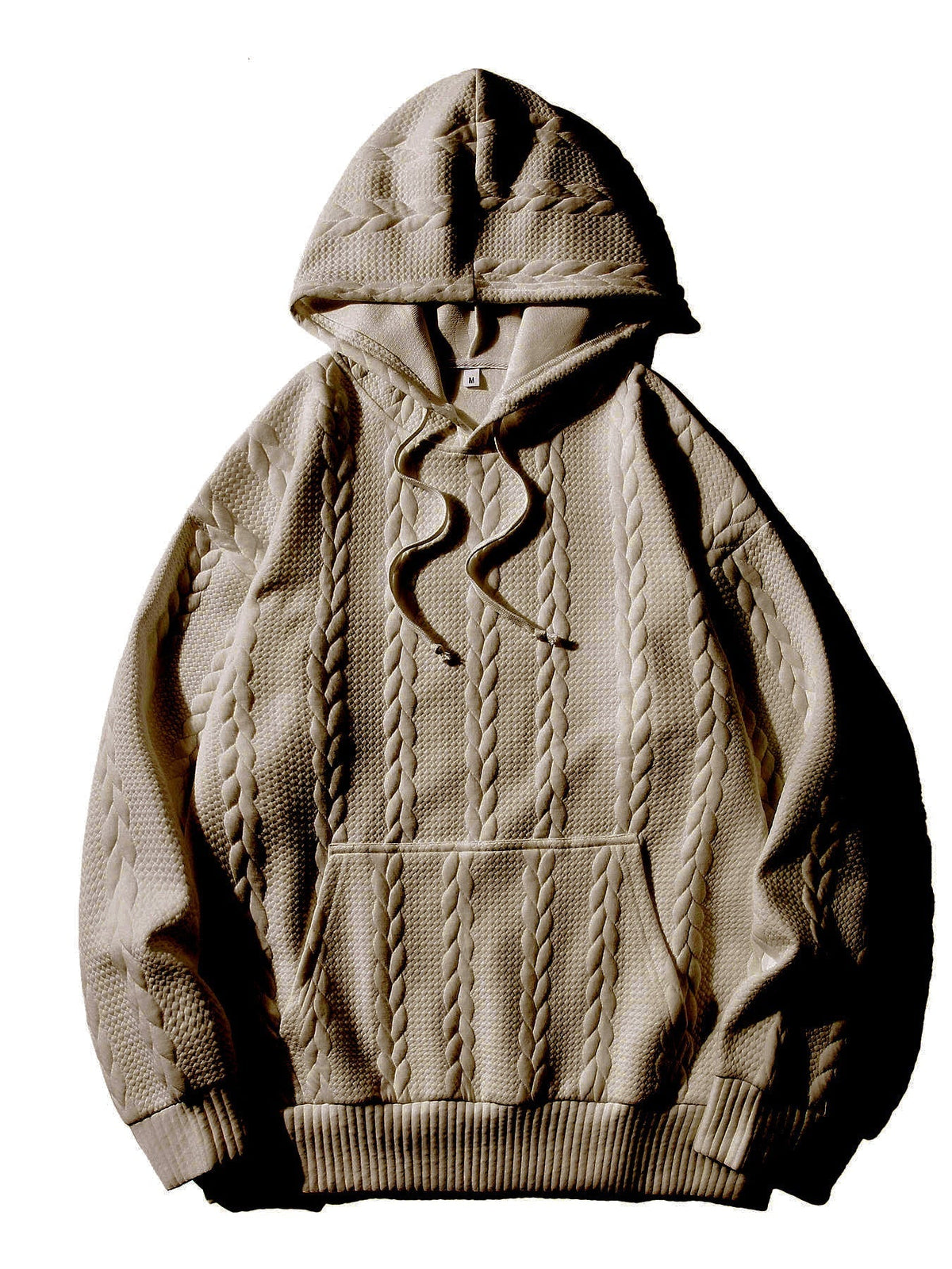 Herenhoodie met structuurpatroon