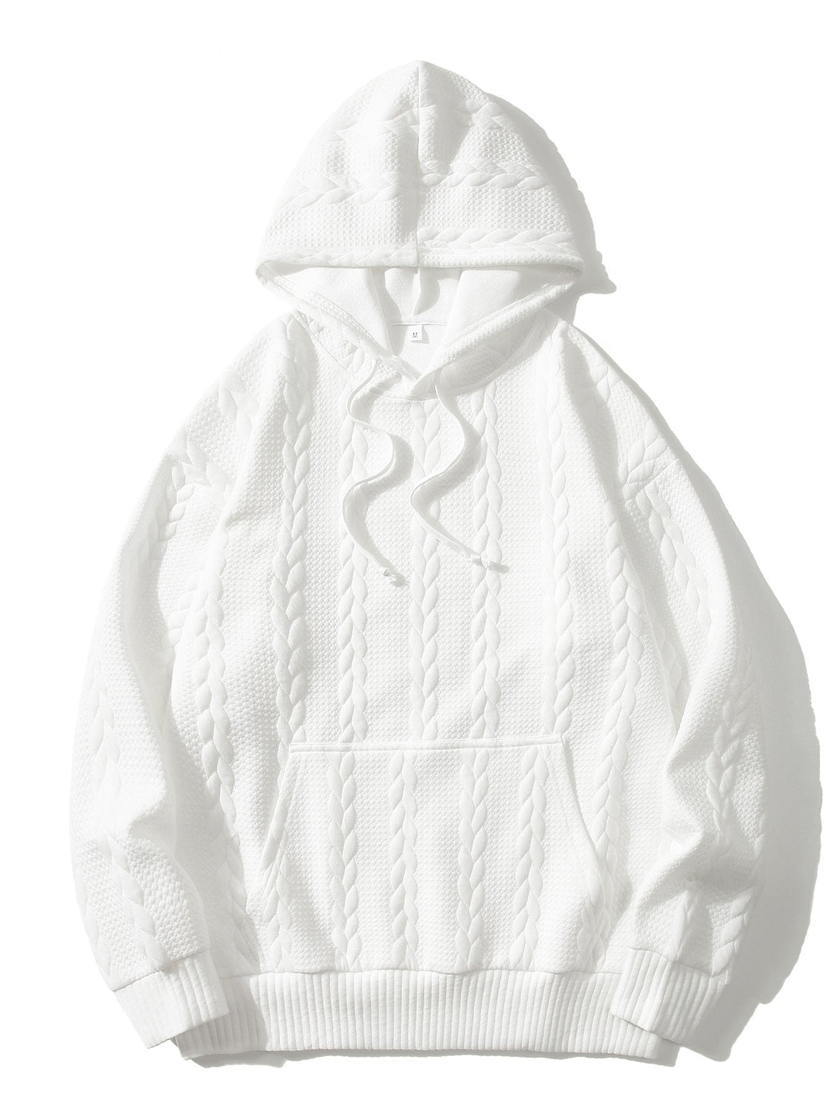 Herenhoodie met structuurpatroon