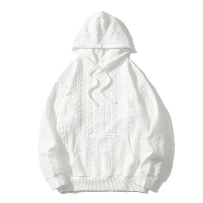 Herenhoodie met structuurpatroon