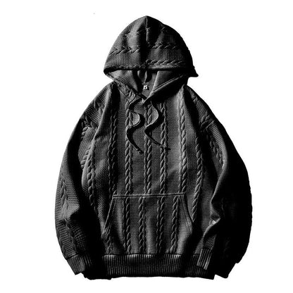 Herenhoodie met structuurpatroon