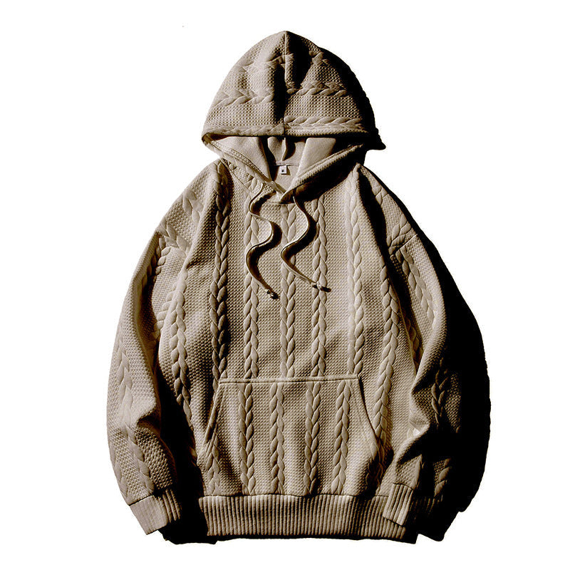 Herenhoodie met structuurpatroon