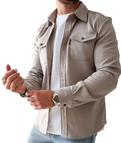 Herenoverhemd met moderne pasvorm van zachte stof voor comfort en stijl