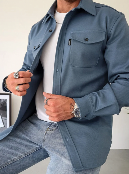 Herenoverhemd met moderne pasvorm van zachte stof voor comfort en stijl