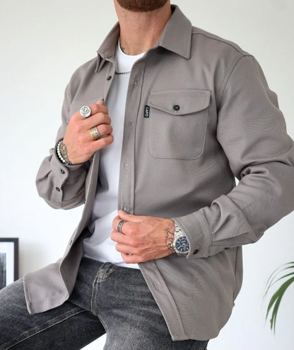 Herenoverhemd met moderne pasvorm van zachte stof voor comfort en stijl