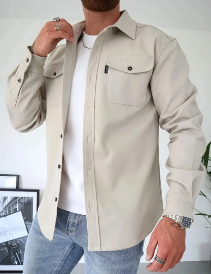 Herenoverhemd met moderne pasvorm van zachte stof voor comfort en stijl