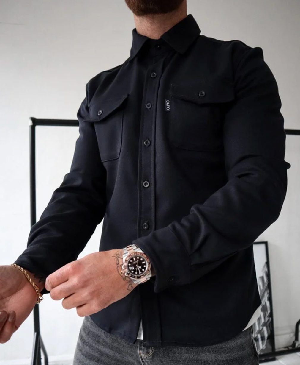 Herenoverhemd met moderne pasvorm van zachte stof voor comfort en stijl