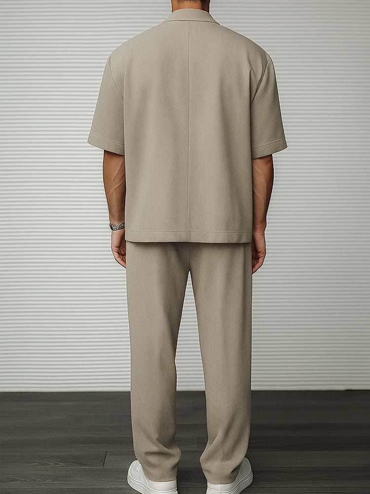 Herenset met blazer met korte mouwen en pantalon
