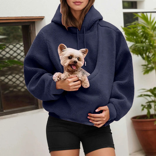 Hoodie voor kattenliefhebbers met kangoeroebuidel voor huisdieren