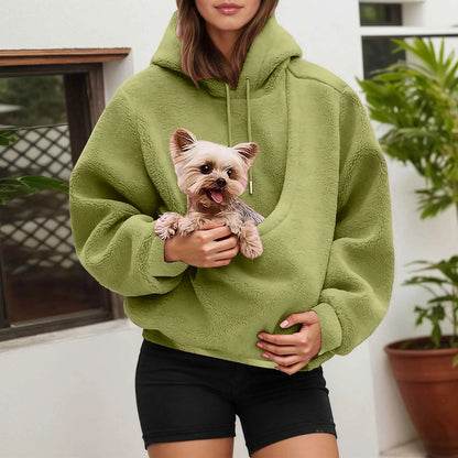 Hoodie voor kattenliefhebbers met kangoeroebuidel voor huisdieren