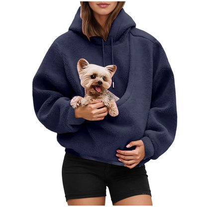 Hoodie voor kattenliefhebbers met kangoeroebuidel voor huisdieren
