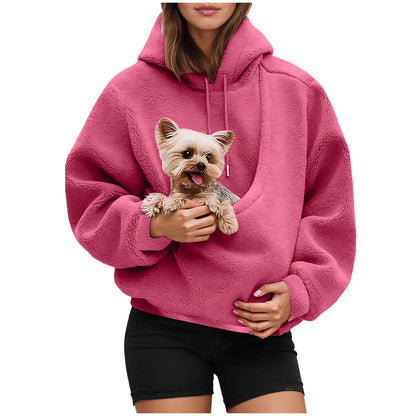 Hoodie voor kattenliefhebbers met kangoeroebuidel voor huisdieren