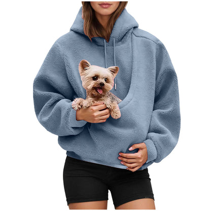 Hoodie voor kattenliefhebbers met kangoeroebuidel voor huisdieren