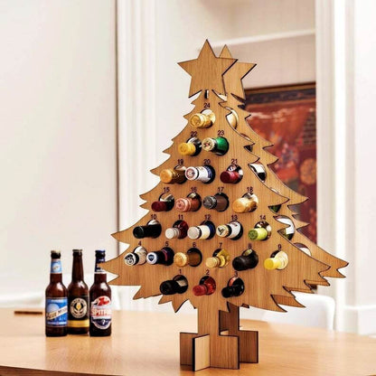 Houten Bier-Adventskalender 2026 – 24 Dagen Kerst Aftelkalender